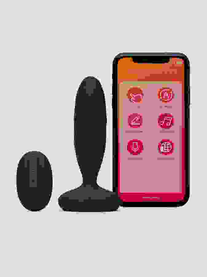 Svakom Jordan App-Controlled Thrusting Butt Plug, Blue, hi-res